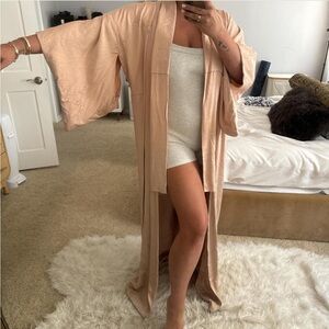 Vintage silk kimono with embroidery